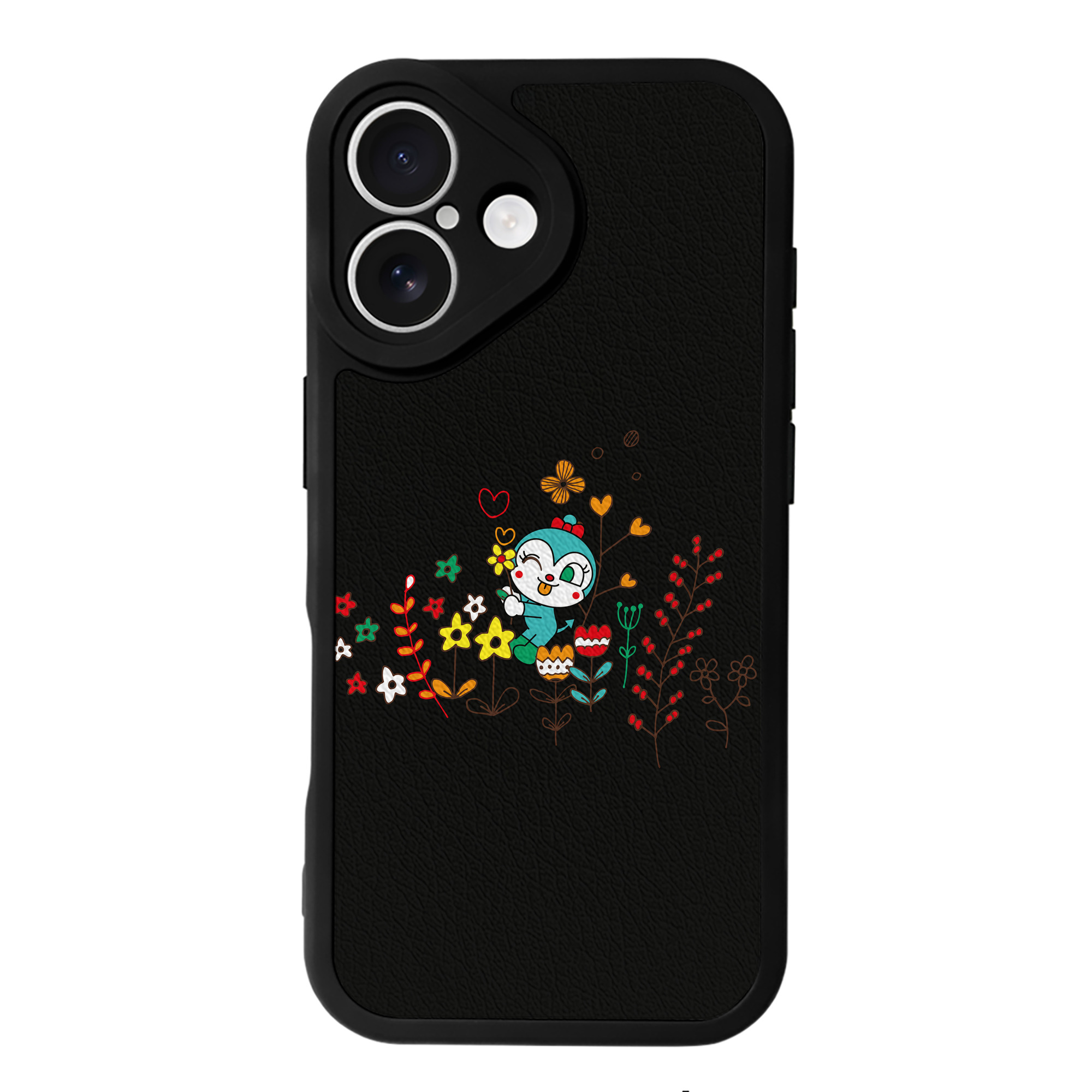 （画像用） アンパンマン Anpanman 【iPhone 16シリーズ対応】シリコンスマホケース（レザー調） 材質：シリコン